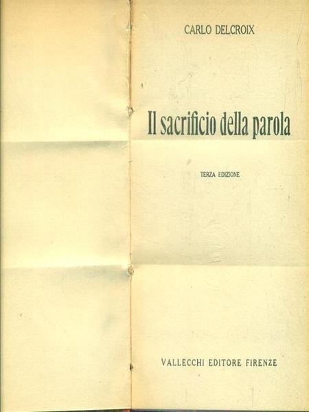 Il sacrificio della parola