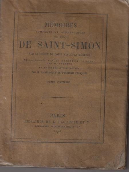 Memoires du duc de Saint-Simon tome XI