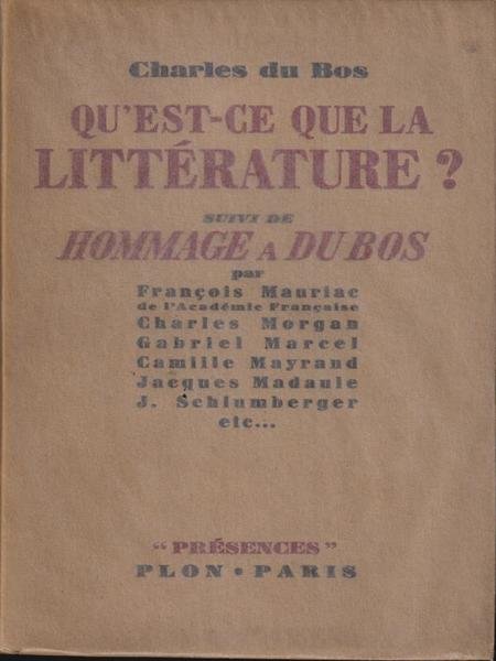Qu'est-ce que la litterature?