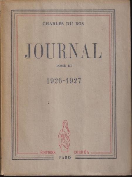 Journal Tome III 1926-1927