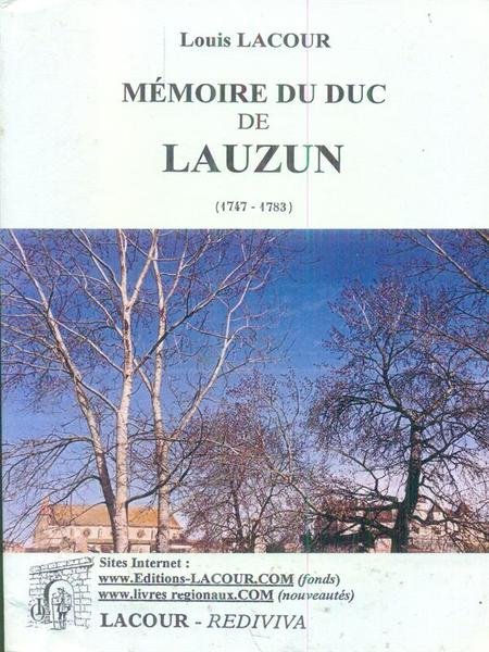 Memoire du duc de Lauzun