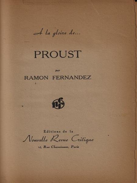 A la gloire de Proust