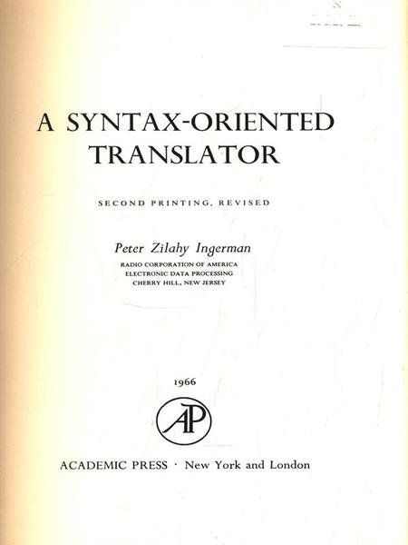 A syntax-oriented translator