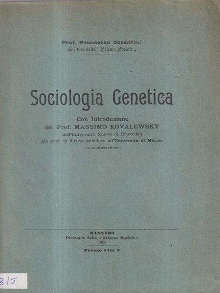 Sociologia Genetica
