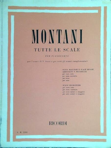 Tutte le scale per pianoforte