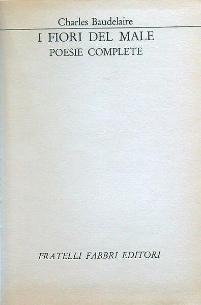 I fiori del male poesie complete