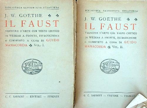 Il faust. 2vv