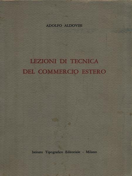 Lezioni di tecnica del commercio estero