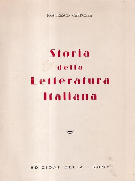 Storia della letteratura italiana
