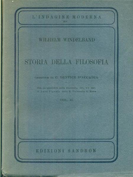 Storia della filosofia 2vv