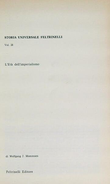 L'eta' dell'imperialismo