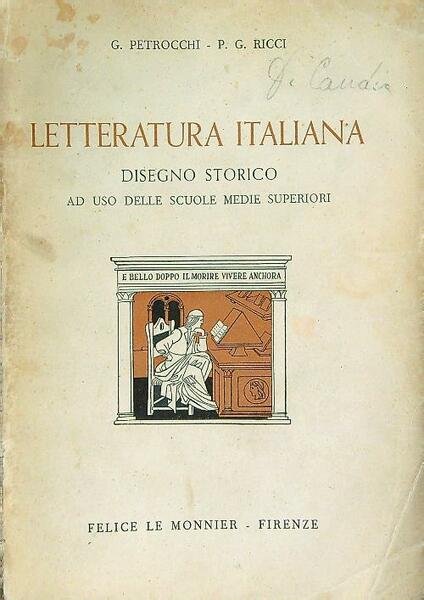Letteratura italiana. Disegno storico