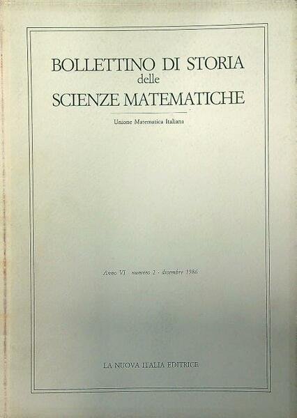 Bollettino di storia delle scienze matematiche