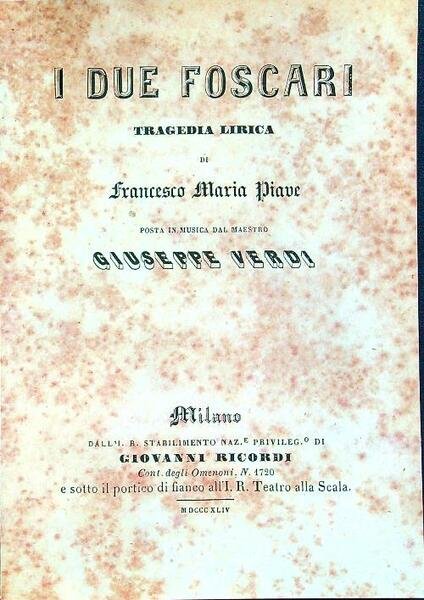 Teatro alla Scala stagione 1979/80 - I due foscari