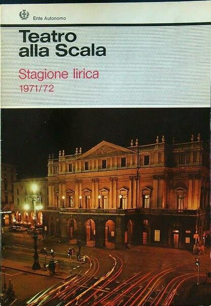 Teatro alla Scala stagione lirica 1971/72 Madama Butterfly
