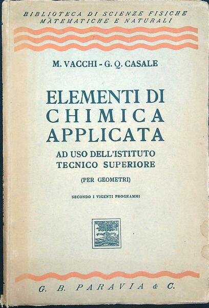 Elementi di chimica applicata