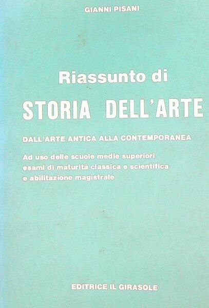 Riassunto di storia dell'arte