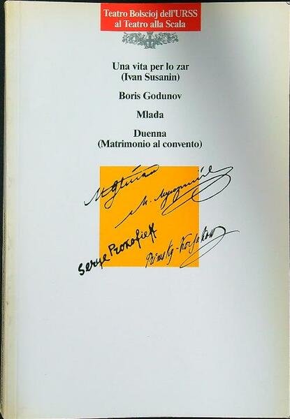 Teatro Bolscioj dell'URSS al Teatro alla Scala - Ottobre 1989