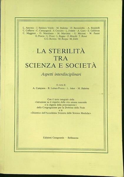 La sterilita' tra scienza e societa'