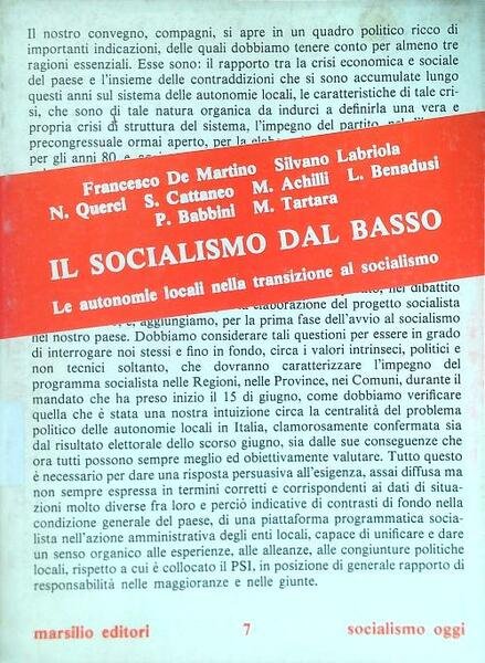Il socialismo dal basso