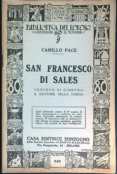 San Francesco di Sales, vescovo di Ginevra e dottore della Chiesa