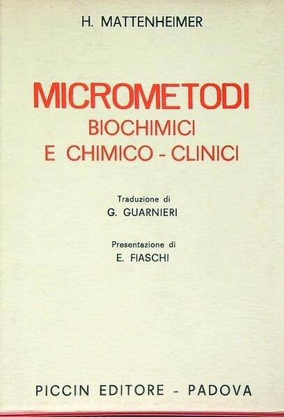 Micrometodi biochimici e chimico-clinici