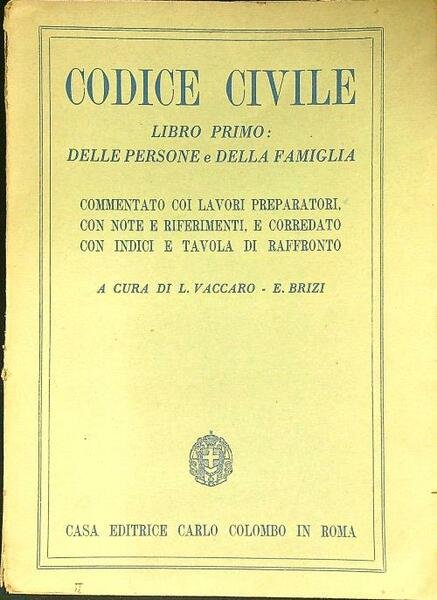 Codice Civile Libro primo