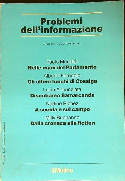 Problemi dell'informazione n. 3/settembre 1992 | Immagine principale