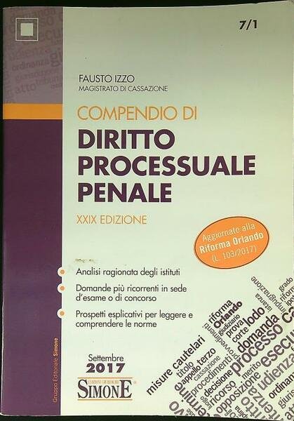 Compendio di diritto processuale penale