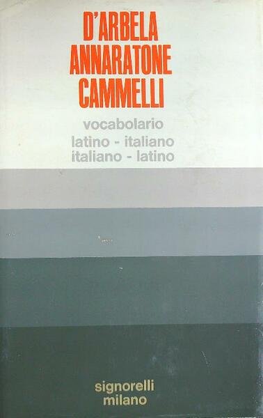 Vocabolario latino-italiano italiano-latino