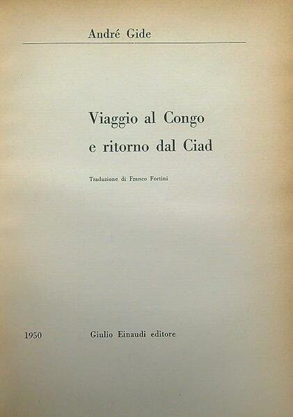 Viaggio al Congo e ritorno dal Ciad