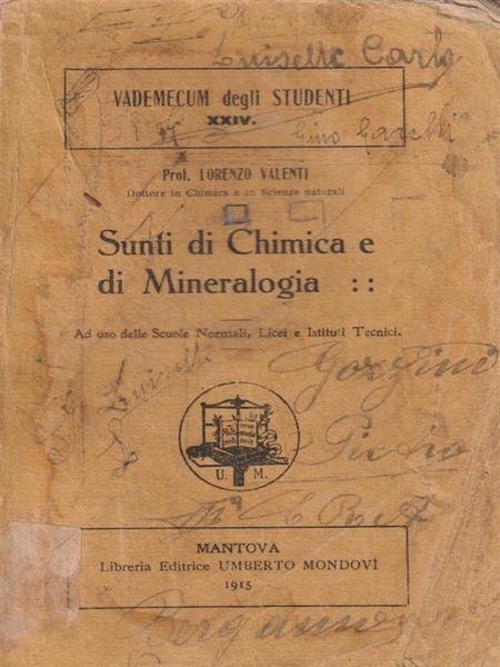Sunti di chimica e mineralogia