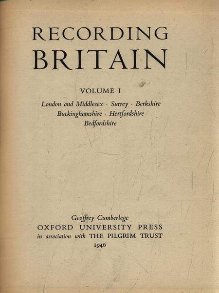 Recording Britain - Volume I