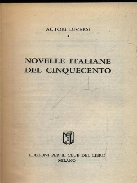 Novelle italiane del cinquecento