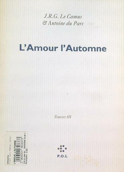 Travers III. L' amour l'automne | Immagine principale