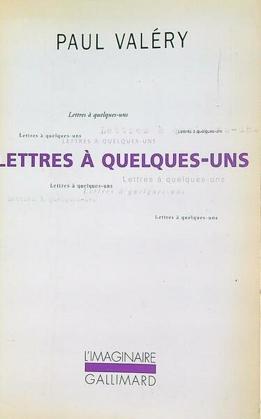 Lettres a' quelques-uns | Immagine principale