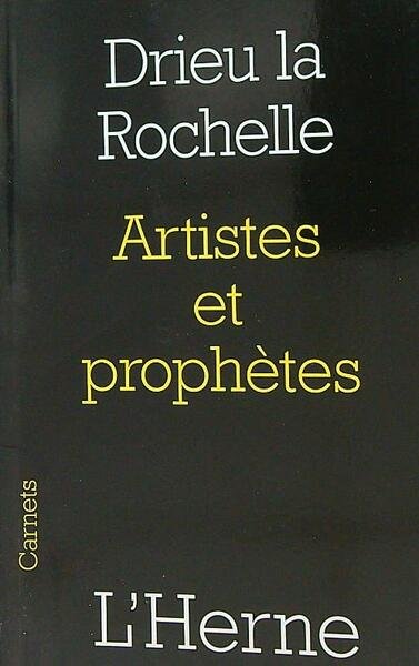 Artistes et prophetes