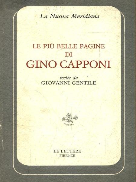 Le piu' belle pagine di Gino Capponi