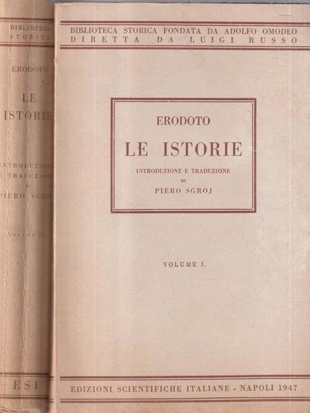 Erodoto le istorie 2 voll