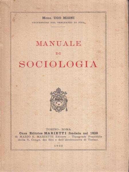 Manuale di Sociologia