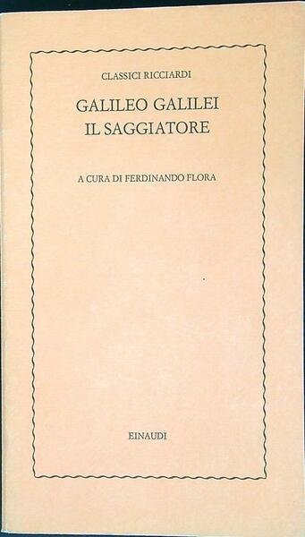Galileo Galilei Il saggiatore