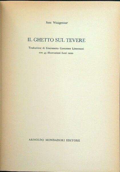 Il ghetto sul Tevere