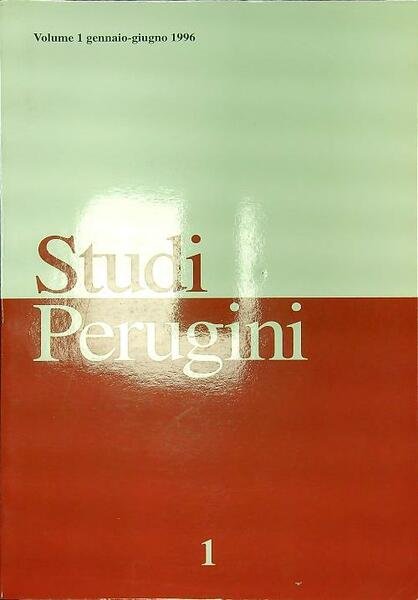 Studi perugini 1/gennaio-giugno 1996