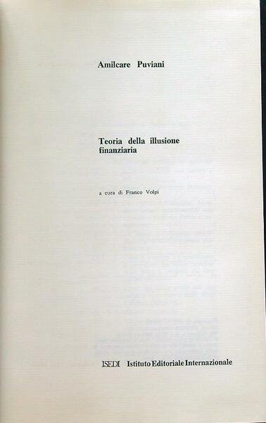 Teoria della illusione finanziaria