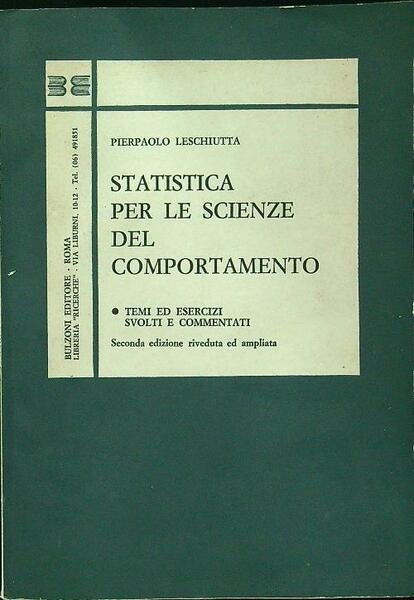 Statistica per le scienze del comportamento