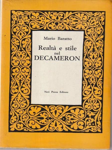 Realta' e stile del Decameron