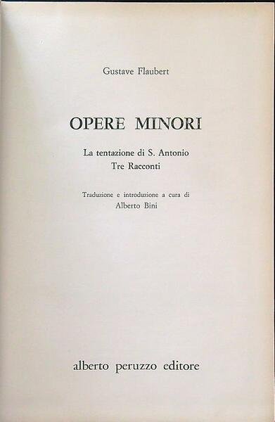 Opere minori