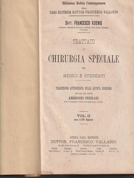 Trattato di chirurgia speciale. Vol II | Immagine principale