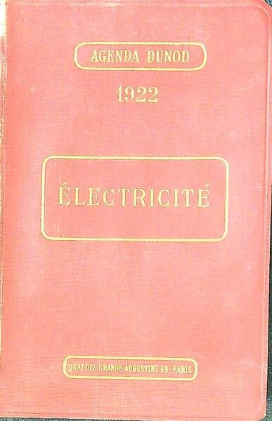 Agenda Dunod 1922 - Electricite'