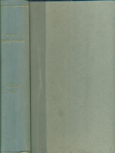 Rivista di terapia pratica 1933-40 vol I